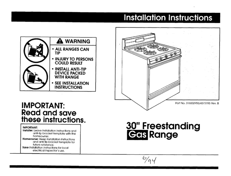 Whirlpool FGP335BL2 installation instructions