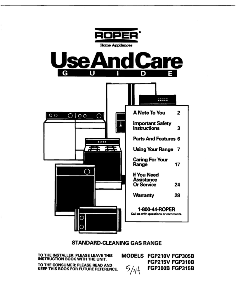 Whirlpool FGP315B Installation instructions