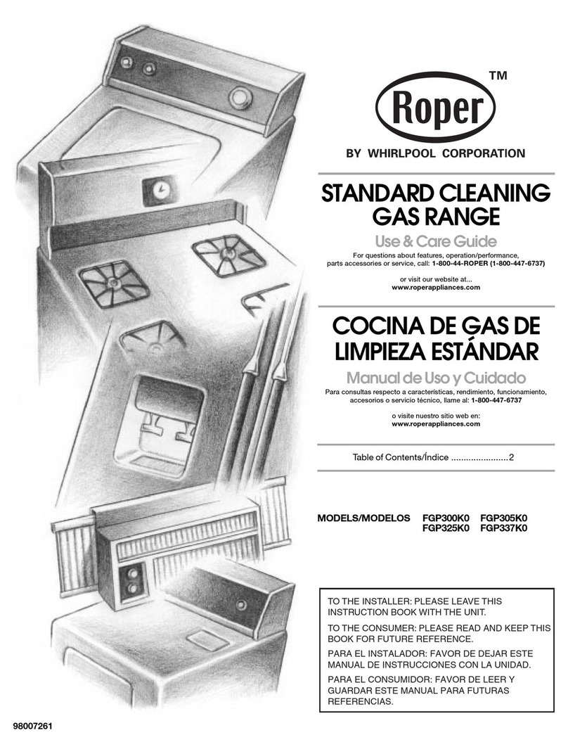 Whirlpool FGP300K0 Use and care guide