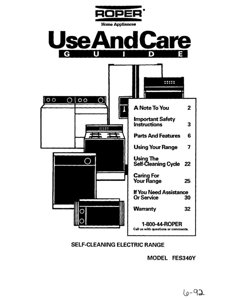 Whirlpool FES340Y Installation instructions manual