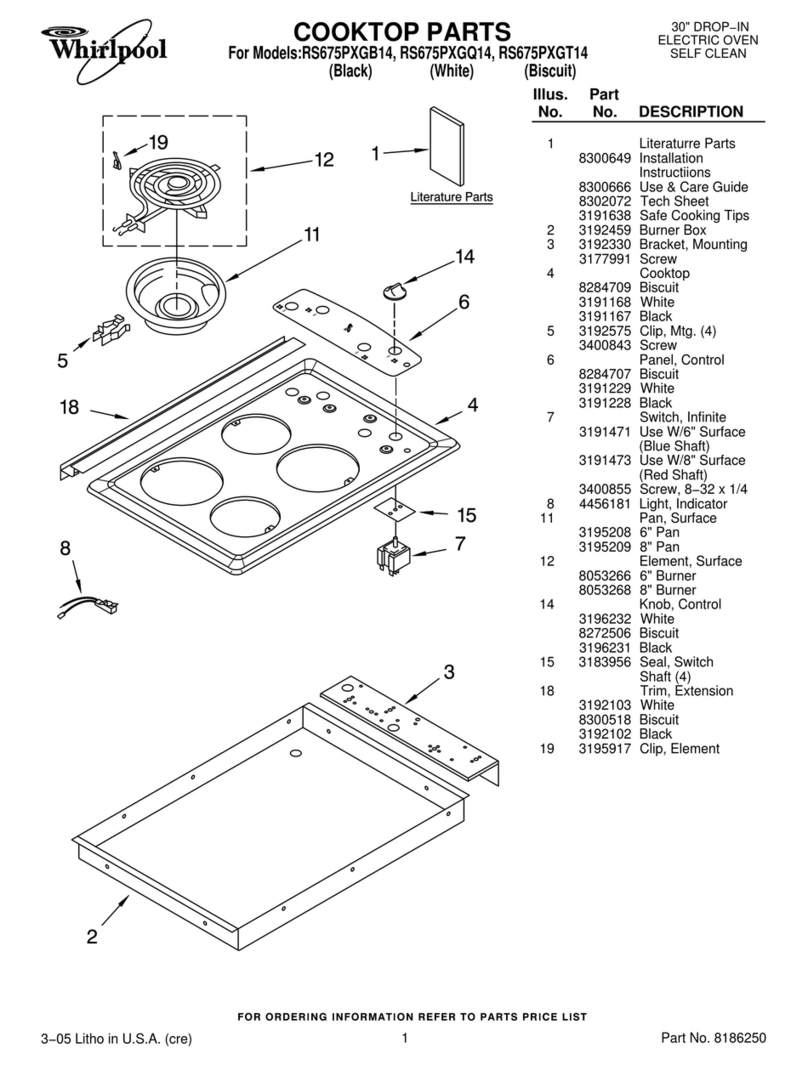 Whirlpool RS675PXGB14 parts manual
