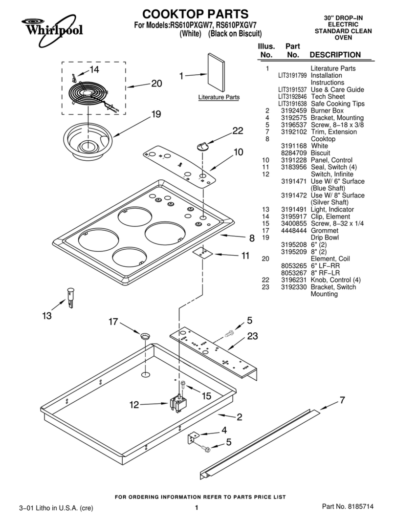 Whirlpool RS610PXGV7 User manual Whirlpool RS610PXGV7 User manual