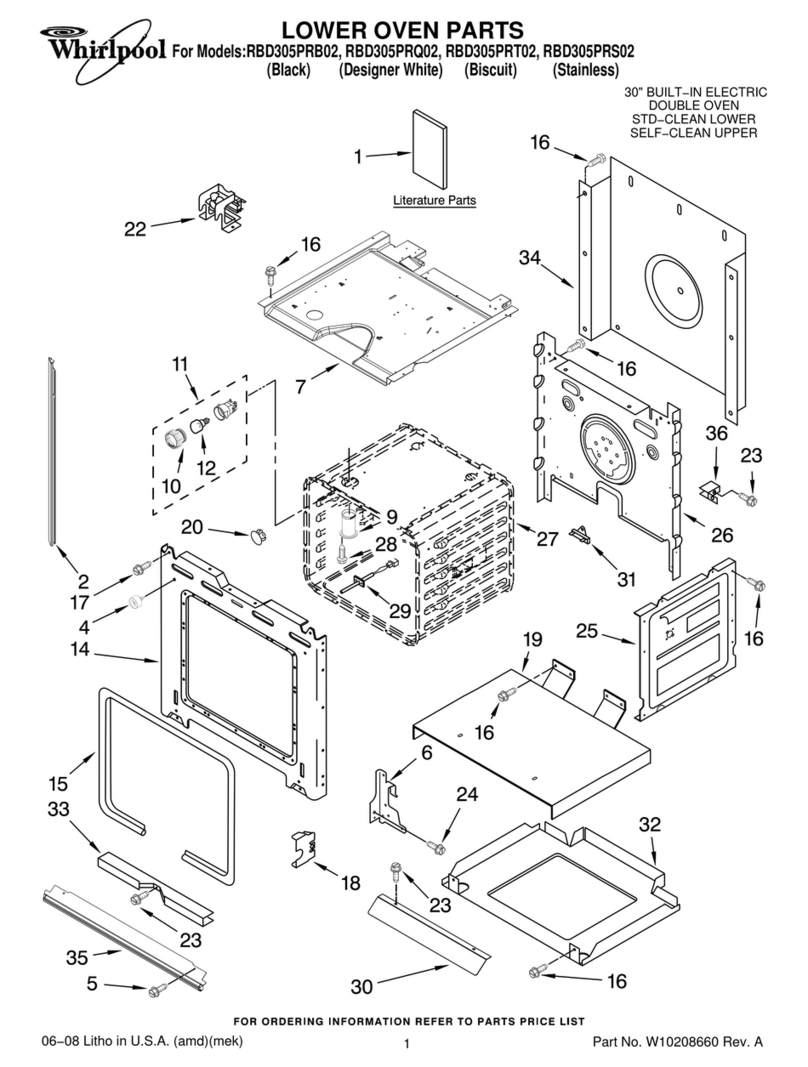 Whirlpool RBD305PRB02 Lower Oven Parts