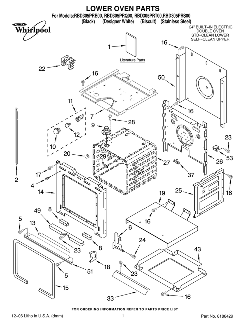 Whirlpool RBD305PRB00 Lower Oven Parts