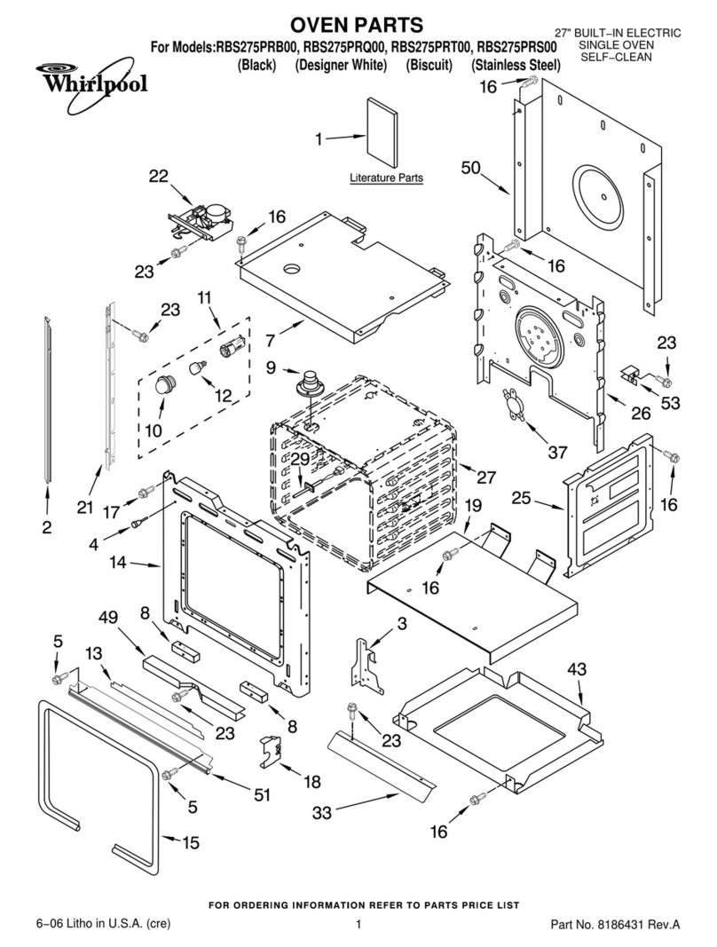 Whirlpool RBS275PRB00 User manual