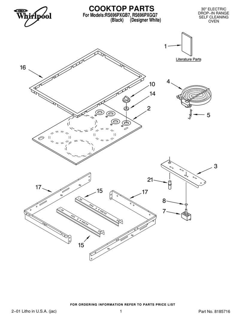 Whirlpool RS696PXGB7 User manual