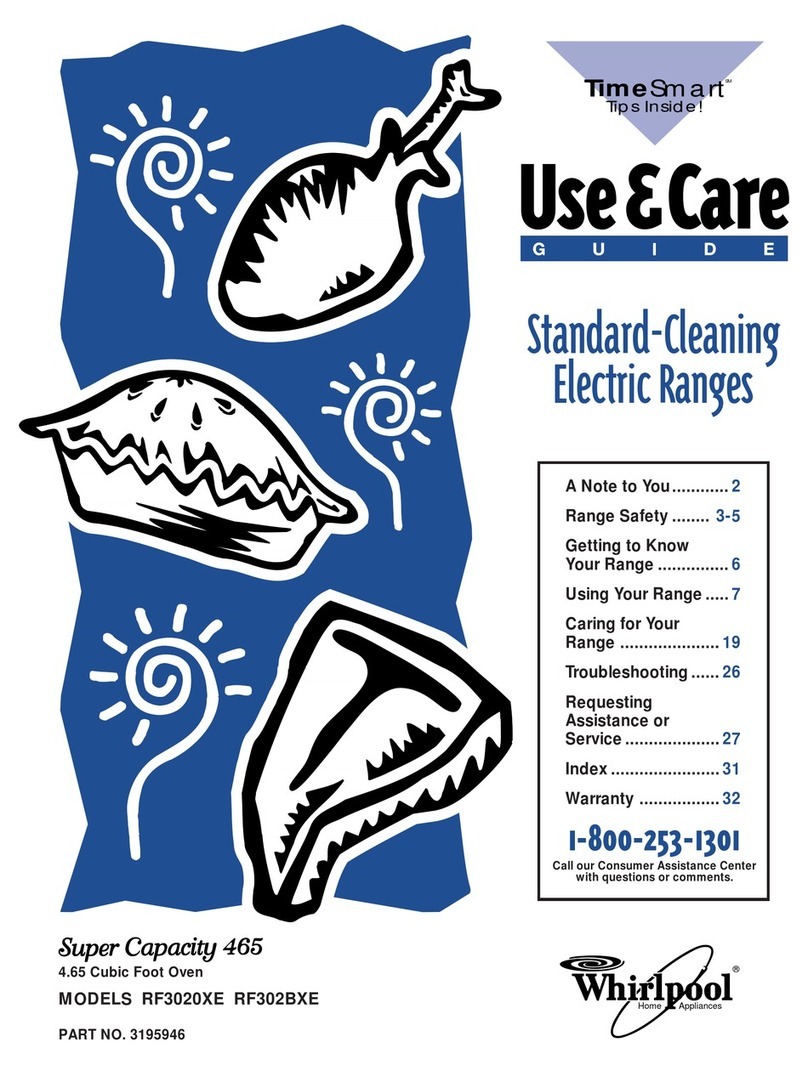 Whirlpool RF3020XE Use & care guide