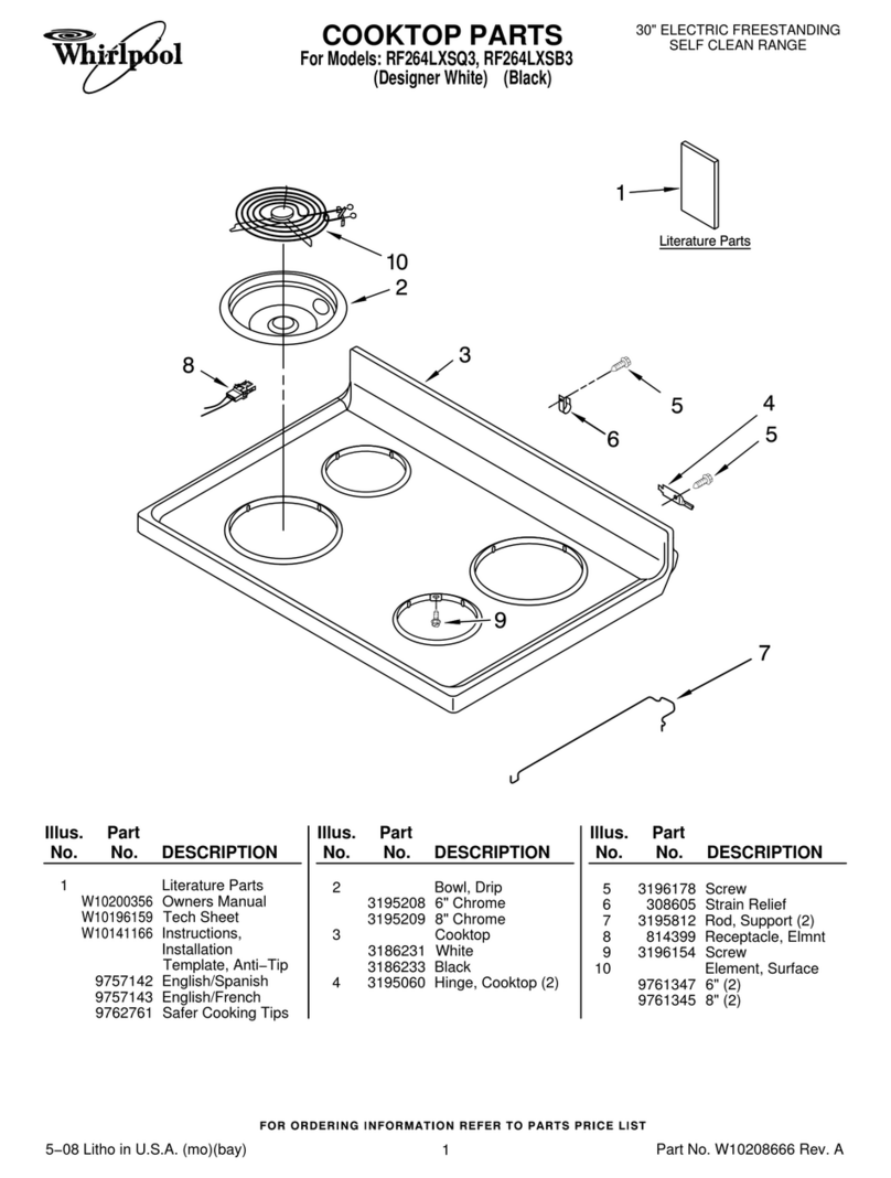 Whirlpool RF264LXSB3 User manual