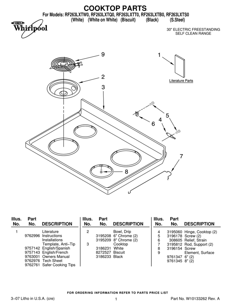 Whirlpool RF263LXTB0 User manual
