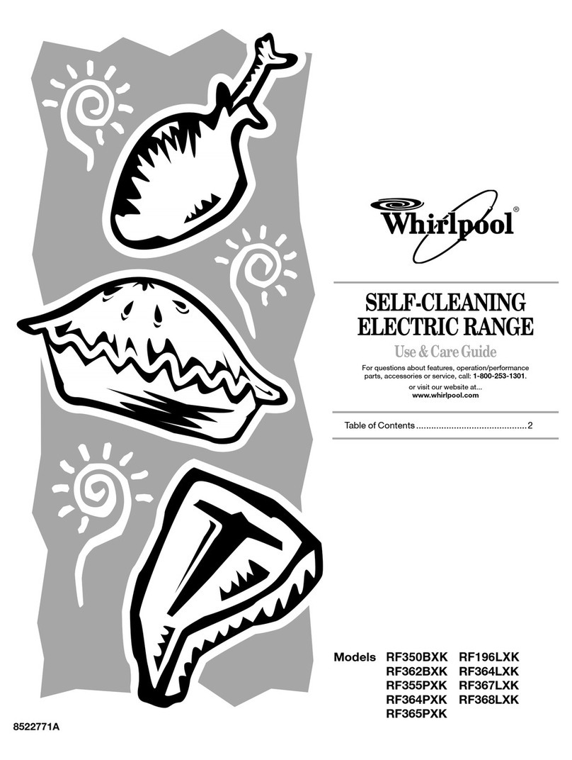 Whirlpool RF196LXK Use and care guide