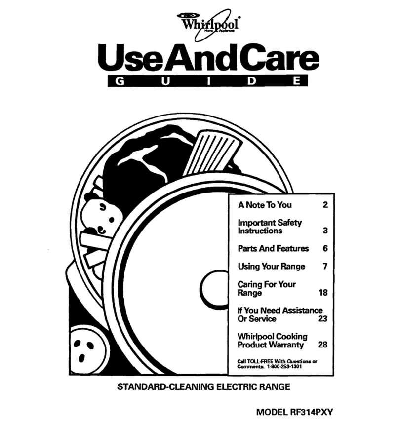Whirlpool RF314PXY User manual