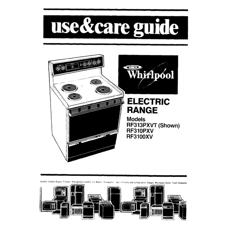 Whirlpool RF3100XV Use & care guide