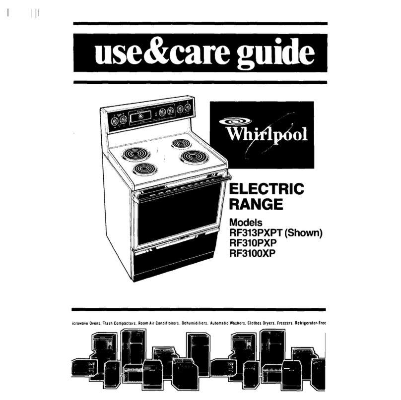 Whirlpool RF310PXP Use & care guide Whirlpool RF310PXP Use & care guide