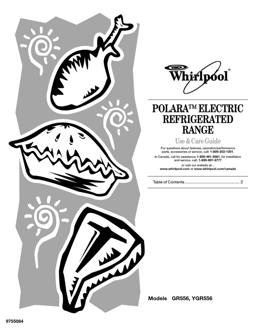 Whirlpool Polara GR556 Use & care guide