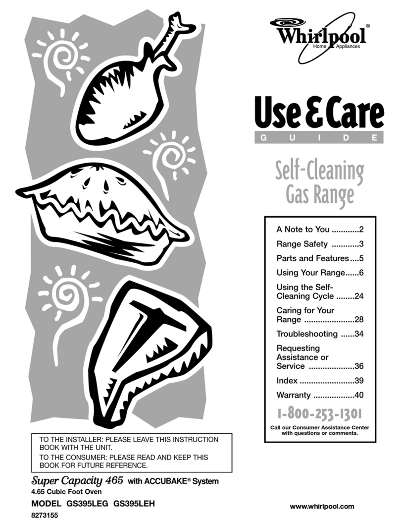 Whirlpool GS395LEH User manual