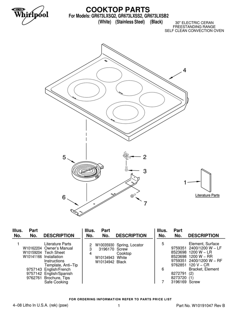 Whirlpool GR673LXSQ2 User manual