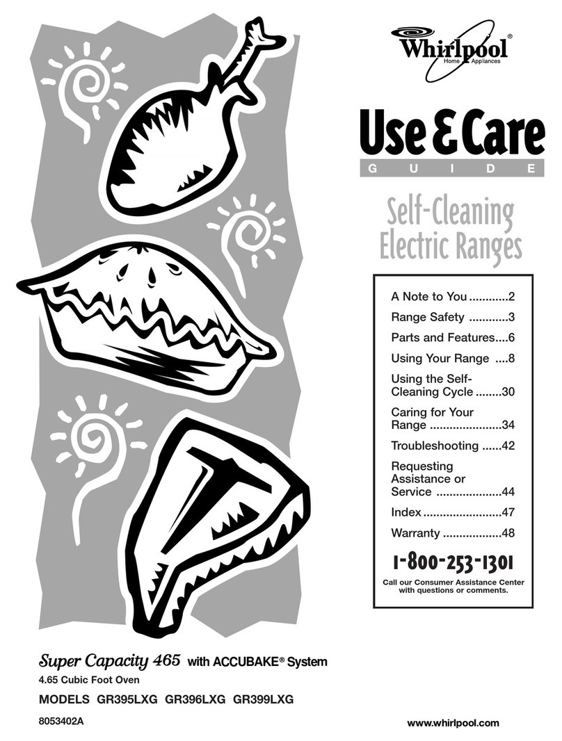 Whirlpool GR399LXG Use & care guide