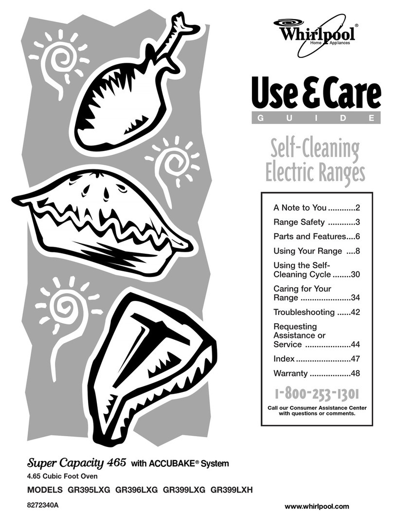 Whirlpool GR395LXG Use & care guide