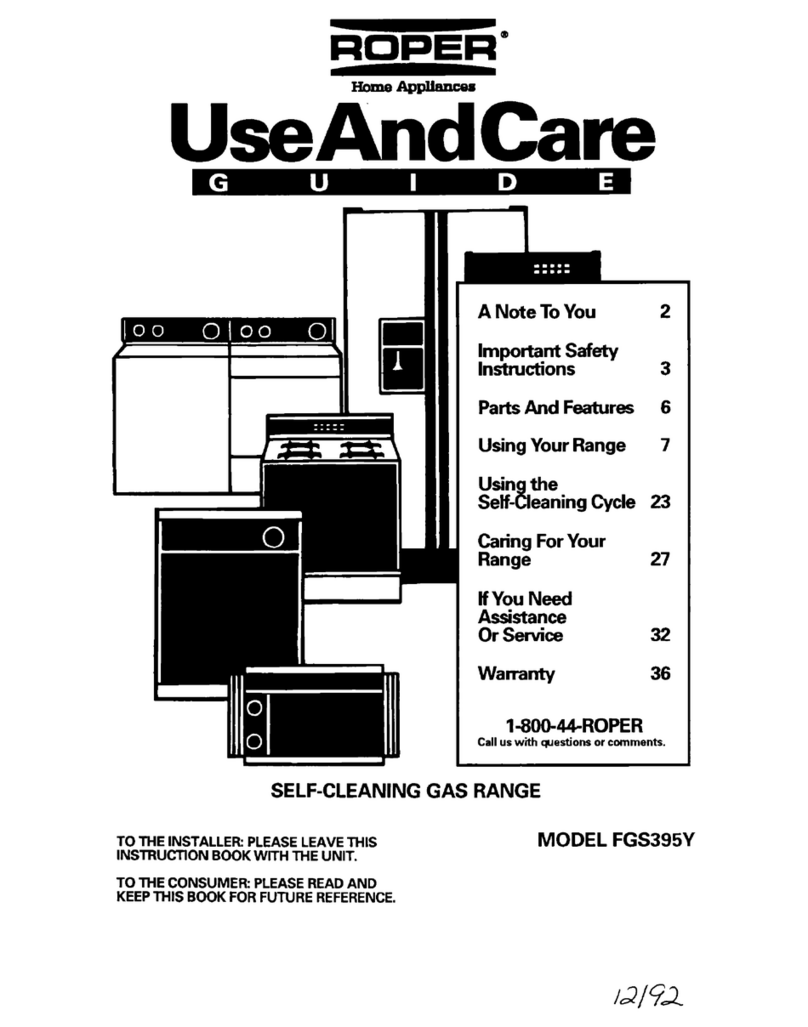 Whirlpool FGS395Y Use and care