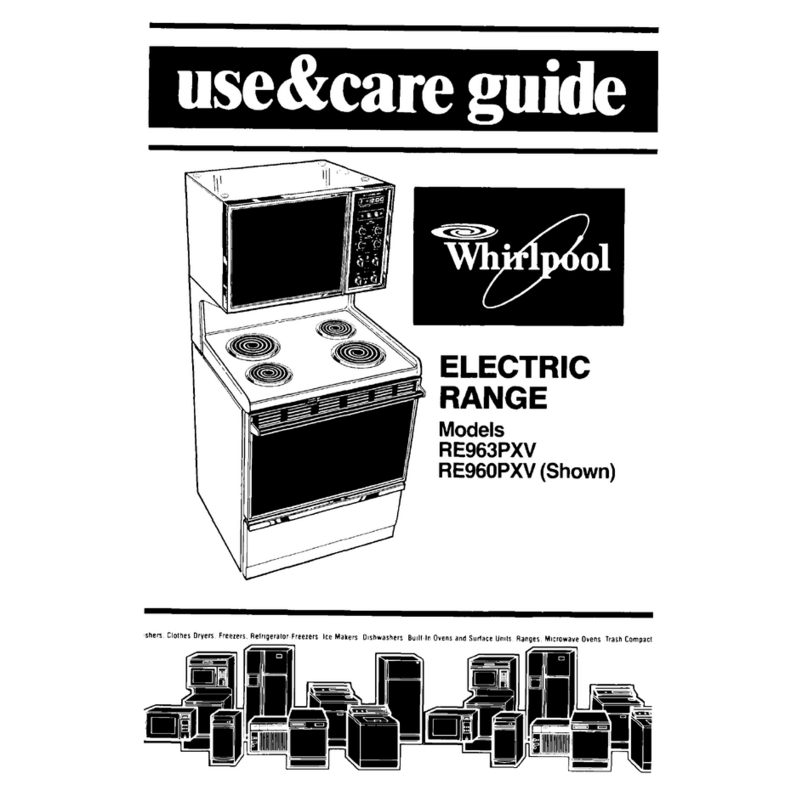 Whirlpool RE960PXV Use and care guide