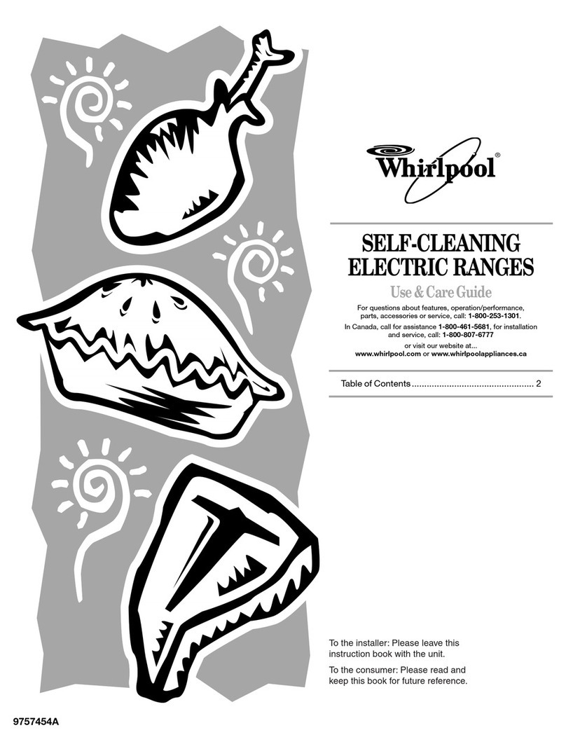 Whirlpool Ranges Use and care guide