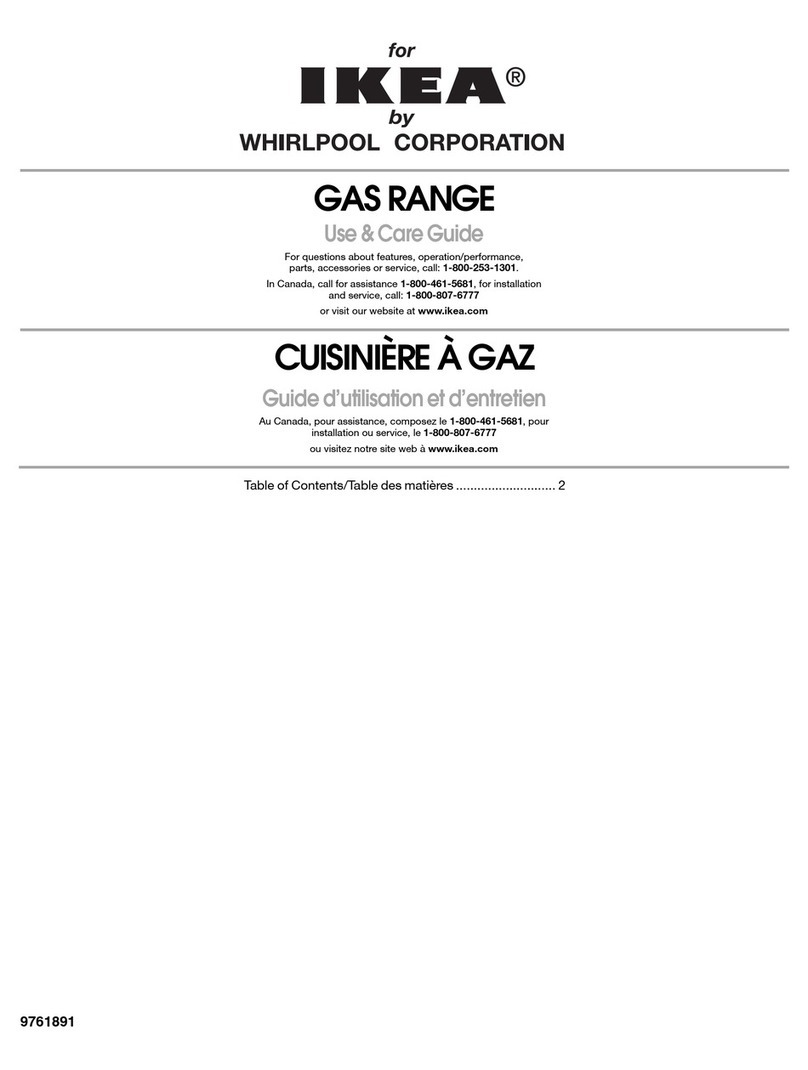 Whirlpool IGS365RS0 Use and care guide