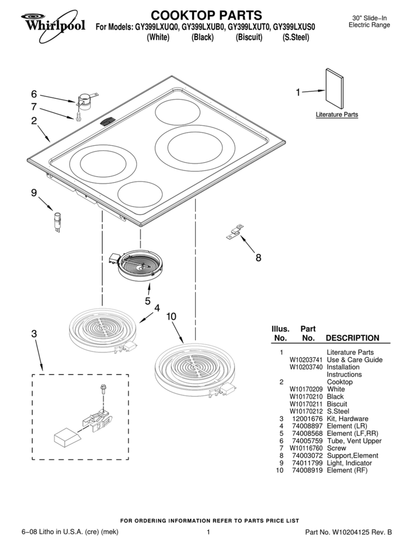 Whirlpool GY399LXUB0 User manual