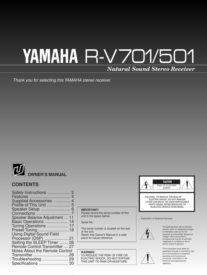 Yamaha R-V701 - AV Receiver owner's manual