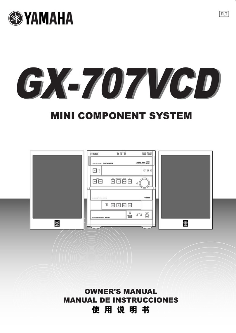Yamaha GX-707VCD owner's manual