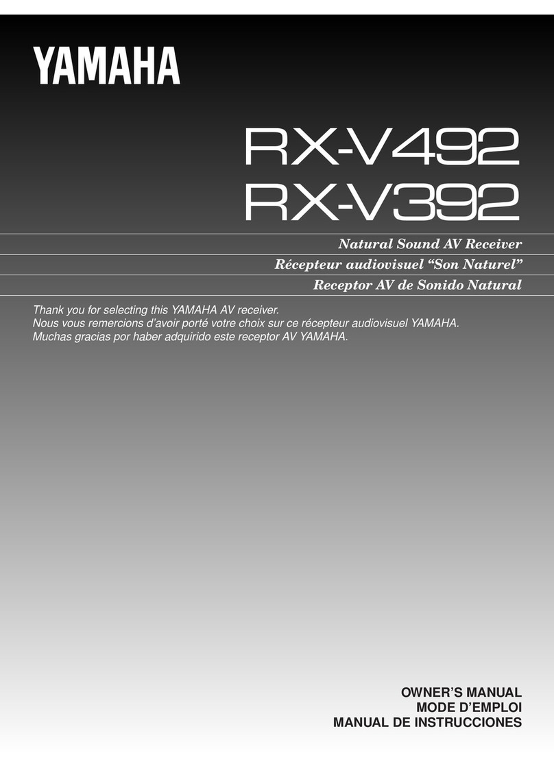Yamaha RX-V392 owner's manual