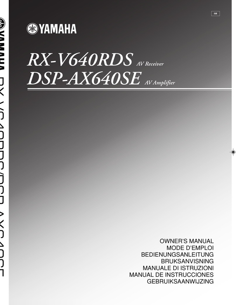 Yamaha RX-V640RDS owner's manual