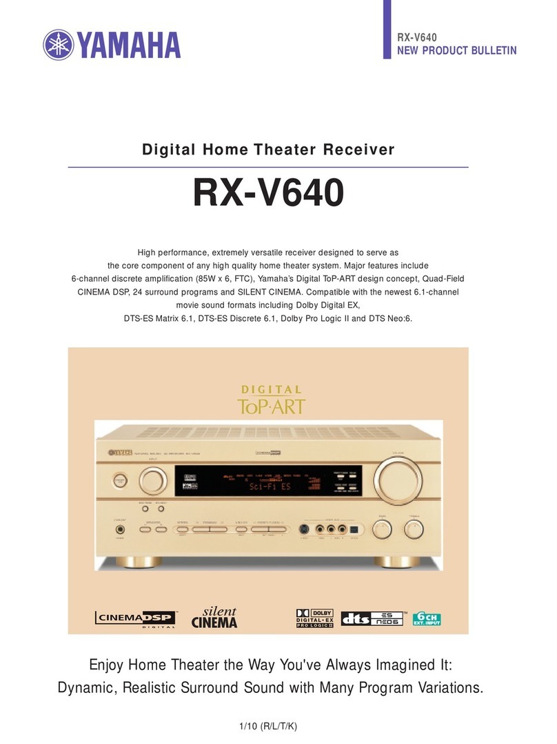 Yamaha RX-V640 Product bulletin