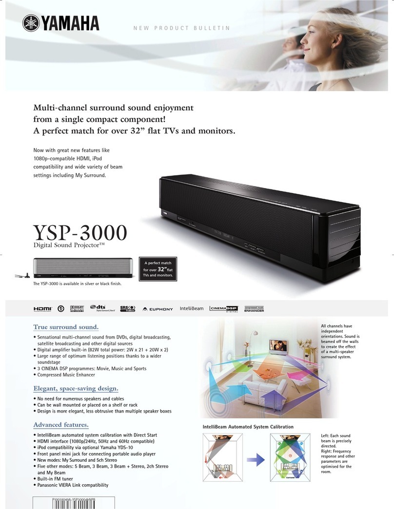 Yamaha Digital Sound Projector YSP-3000 User manual Yamaha Digital Sound Projector YSP-3000 User manual