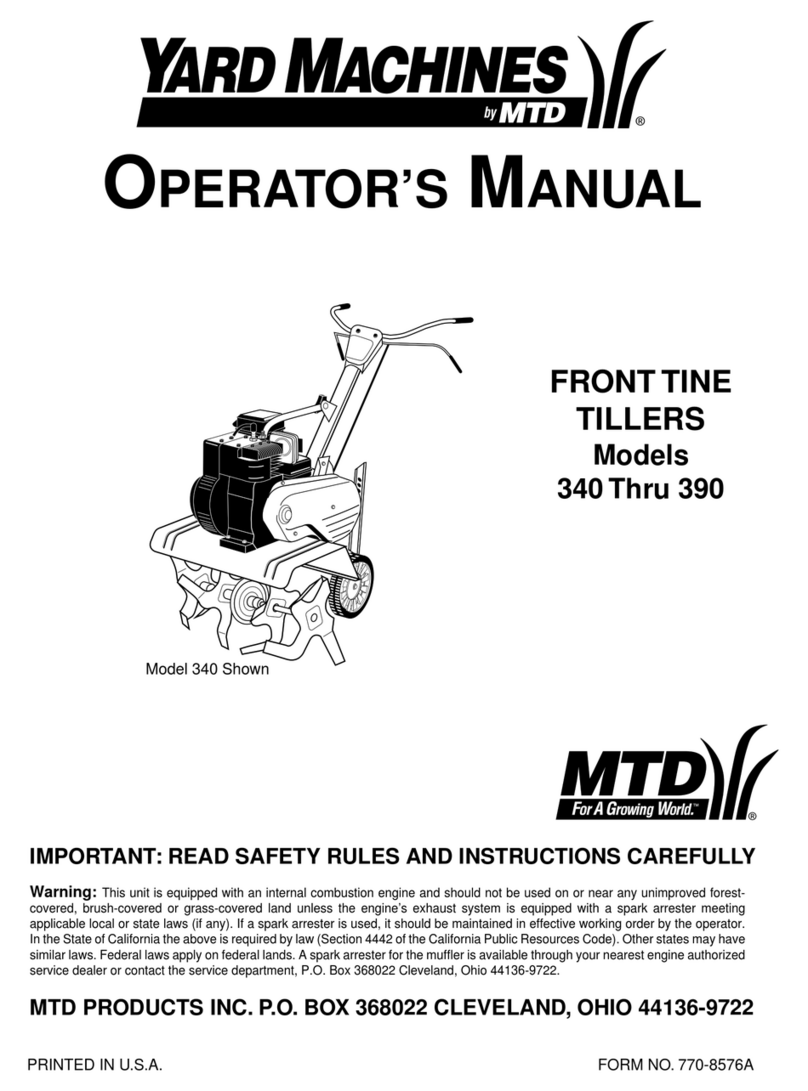 Yard Machines 340 Thru 390 Operator's manual