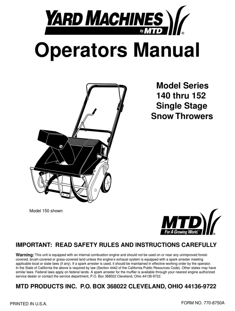 Yard Machines 140 Series Operator's manual