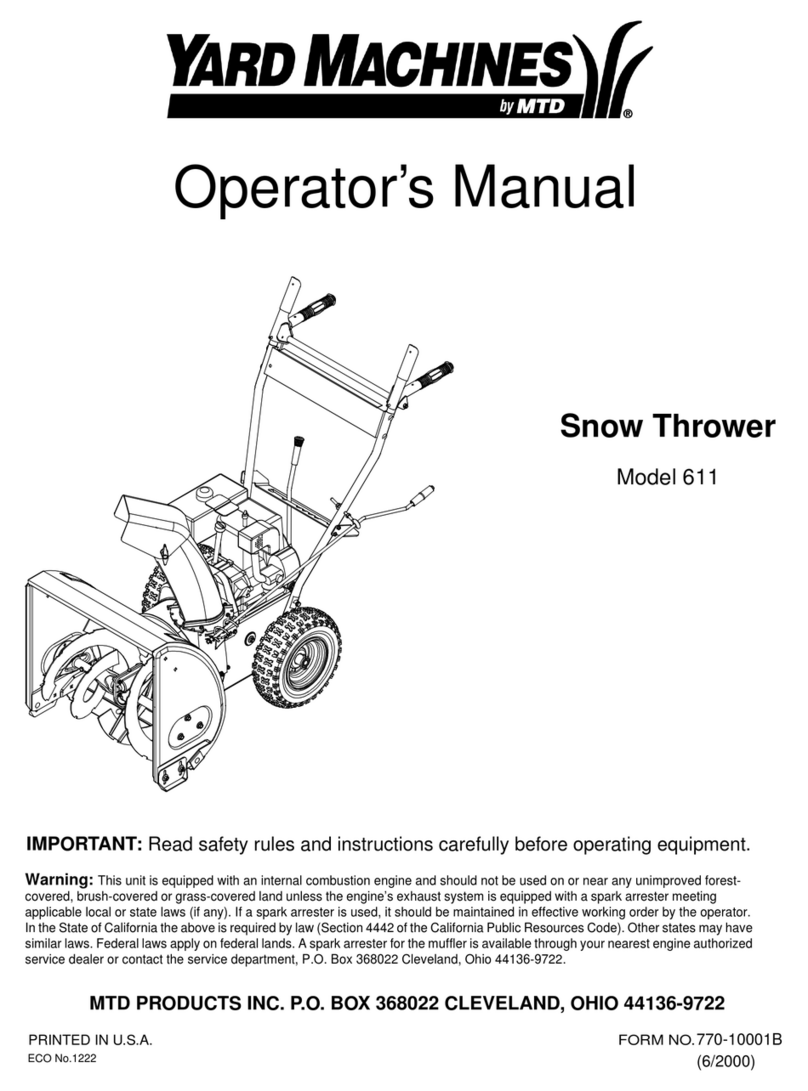 Yard Machines Series 611 Operator's manual
