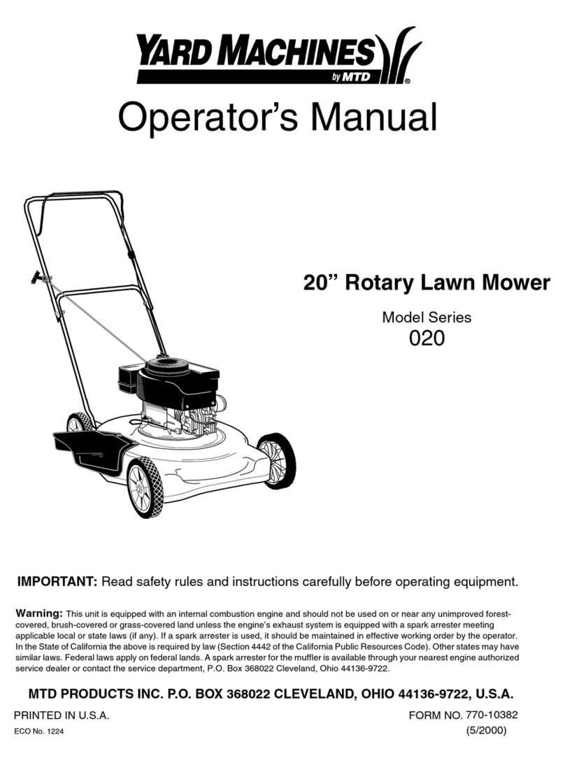 Yard Machines series 20 User manual