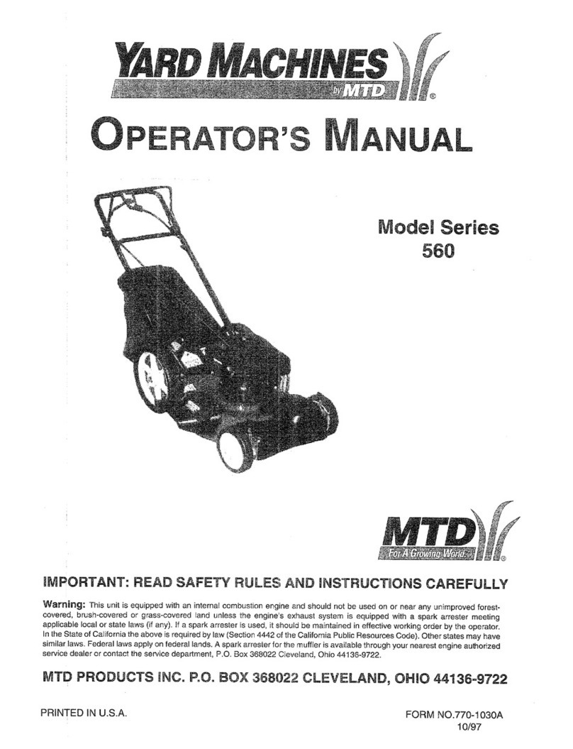 Yard Machines 560 Series Operator's manual