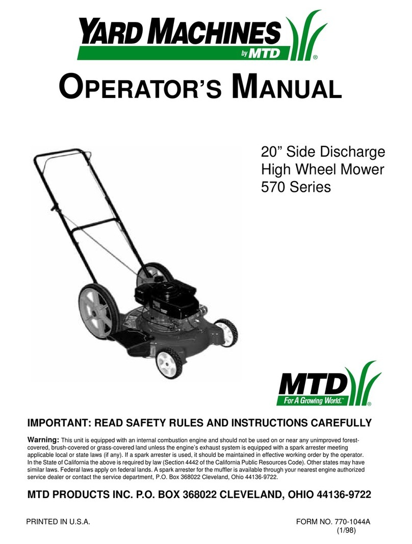 Yard Machines 570 Series User manual
