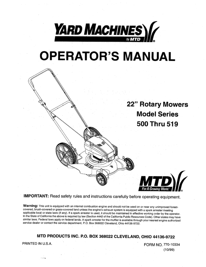 Yard Machines 500 Series Operator's manual