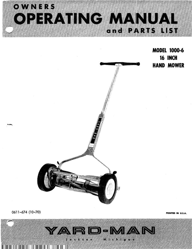 Yard-Man 1000-6 Operating manual and parts list