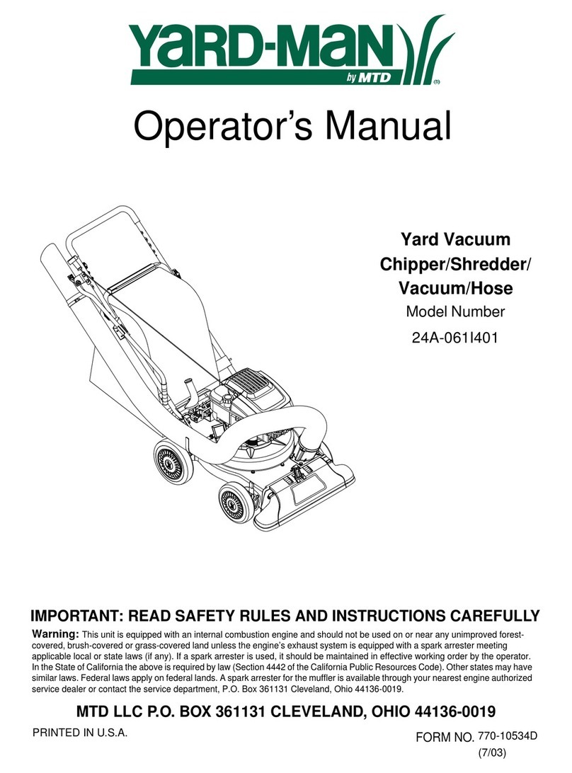 Yard-Man 24A-061I401 Operator's manual