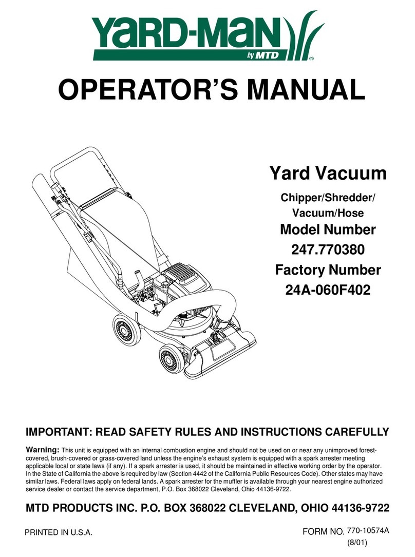 Yard-Man 247.77038 Operator's manual