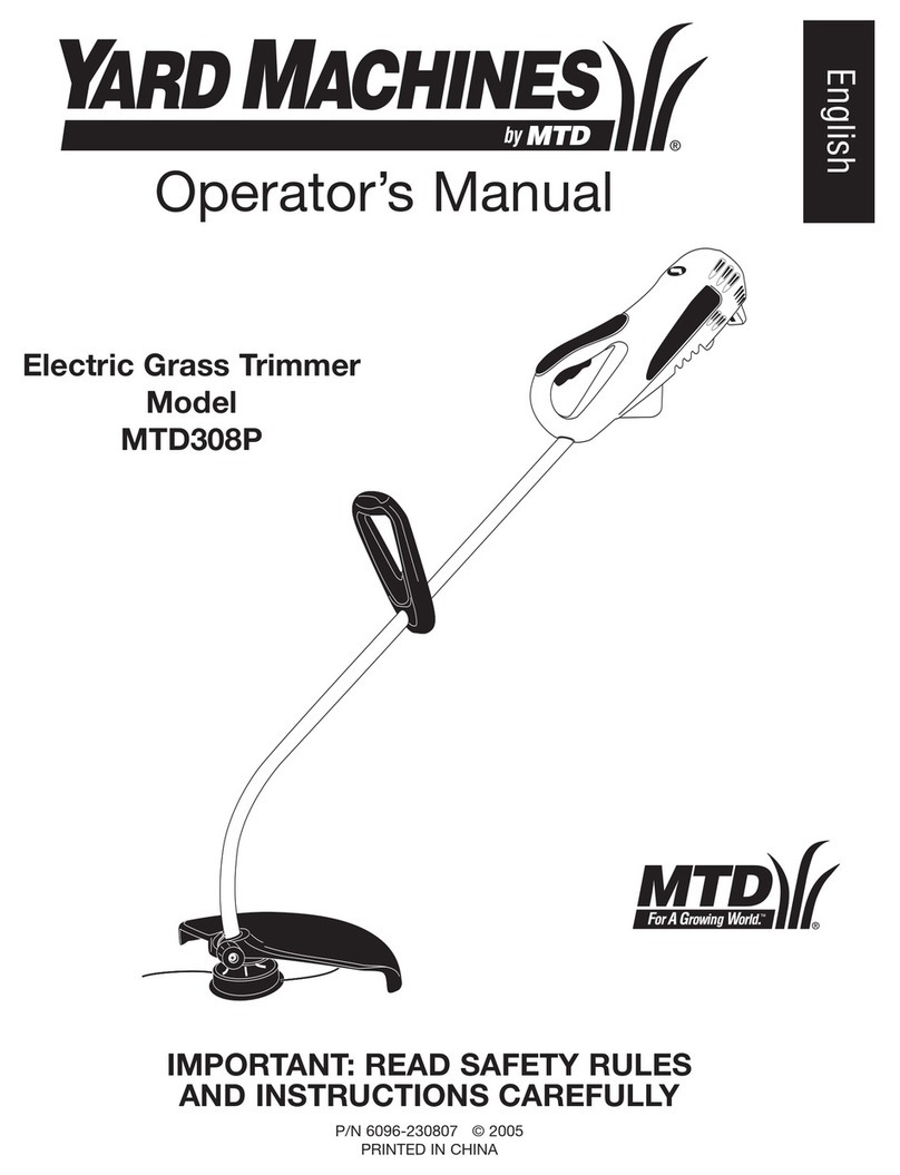 Yard Machines MTD308P User manual Yard Machines MTD308P User manual