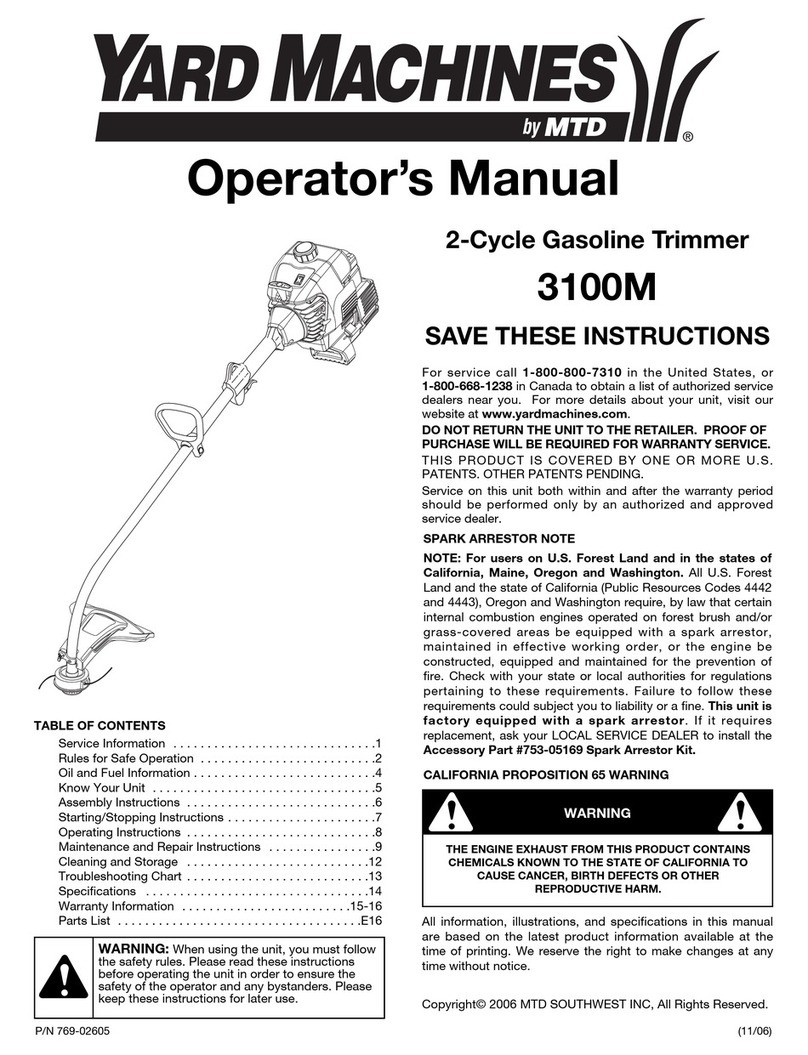 Yard Machines 3100M User manual