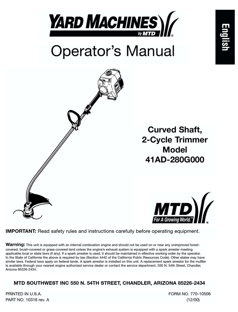 Yard Machines 41AD-280G000 User manual Yard Machines 41AD-280G000 User manual