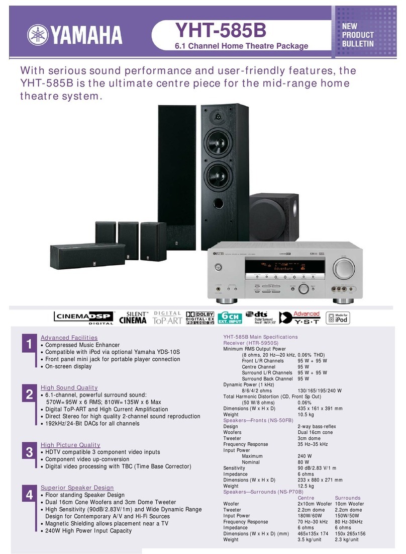 Yamaha YHT-585B User manual