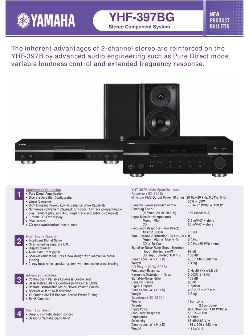 Yamaha PianoCraft NX-E800 User manual