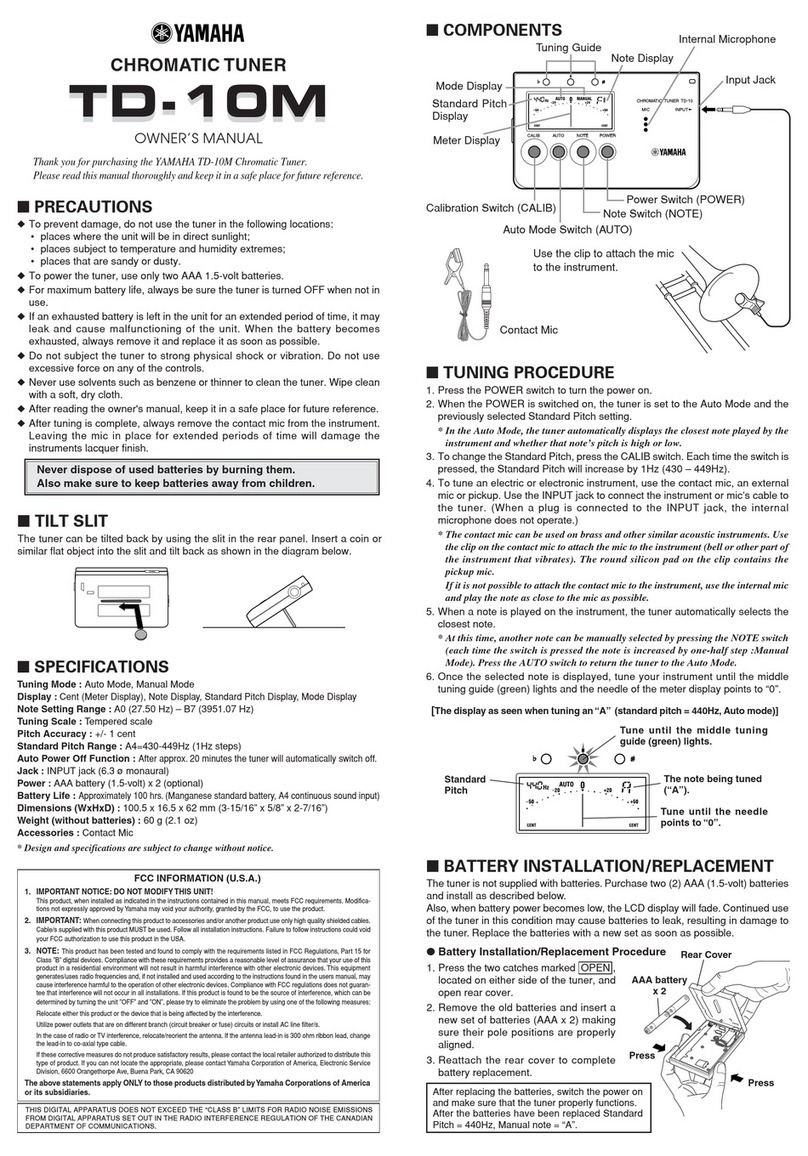 Yamaha TD-10M User manual
