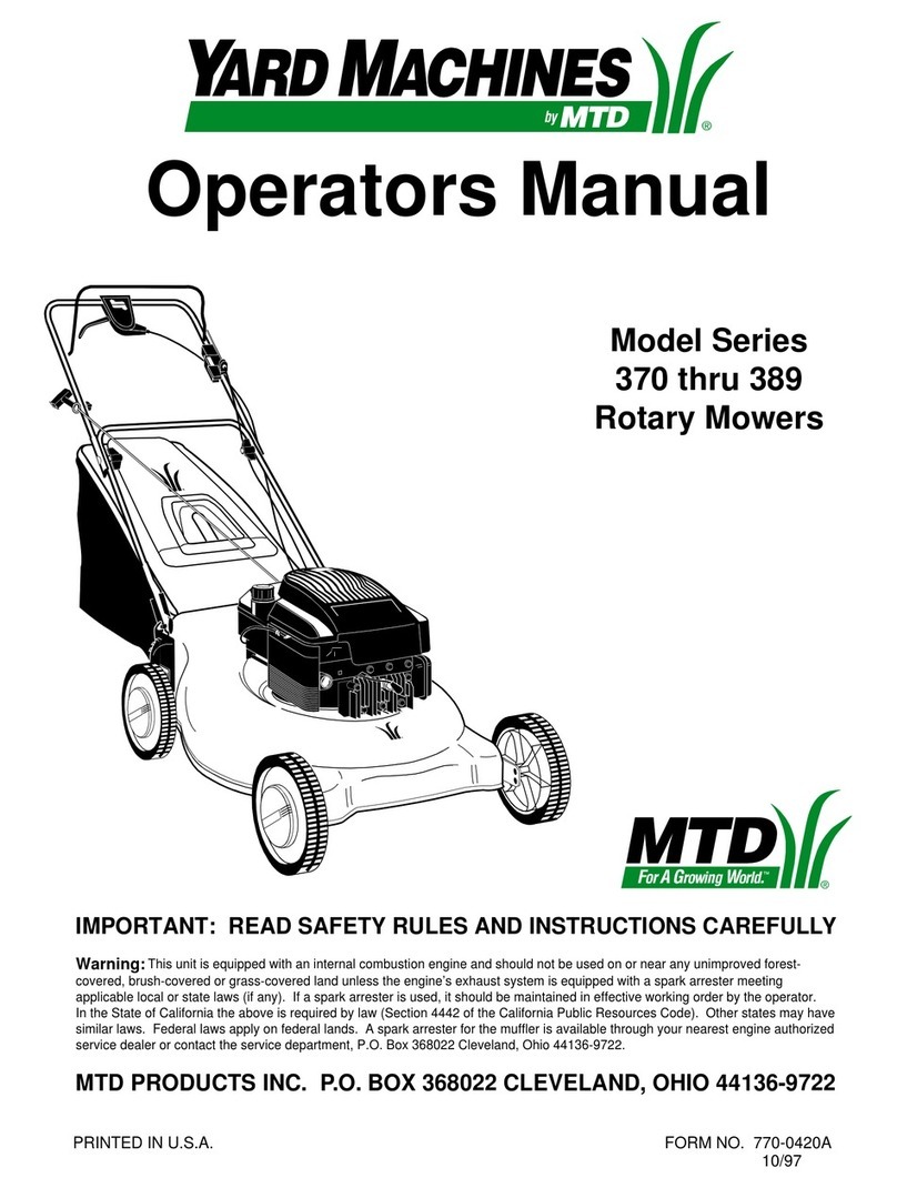Yard Machines 370 Series User manual